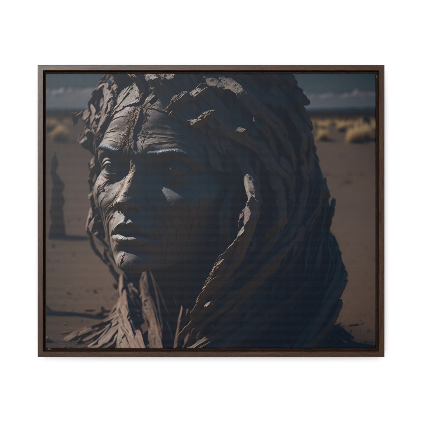 Rusted art Gallery Canvas Wrap artwork depicting a fresh start at life in a barren wasteland