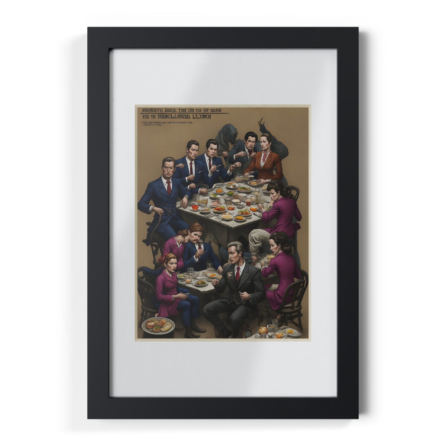 Last Lunch framed art Office kitchen studio study office poster businessman