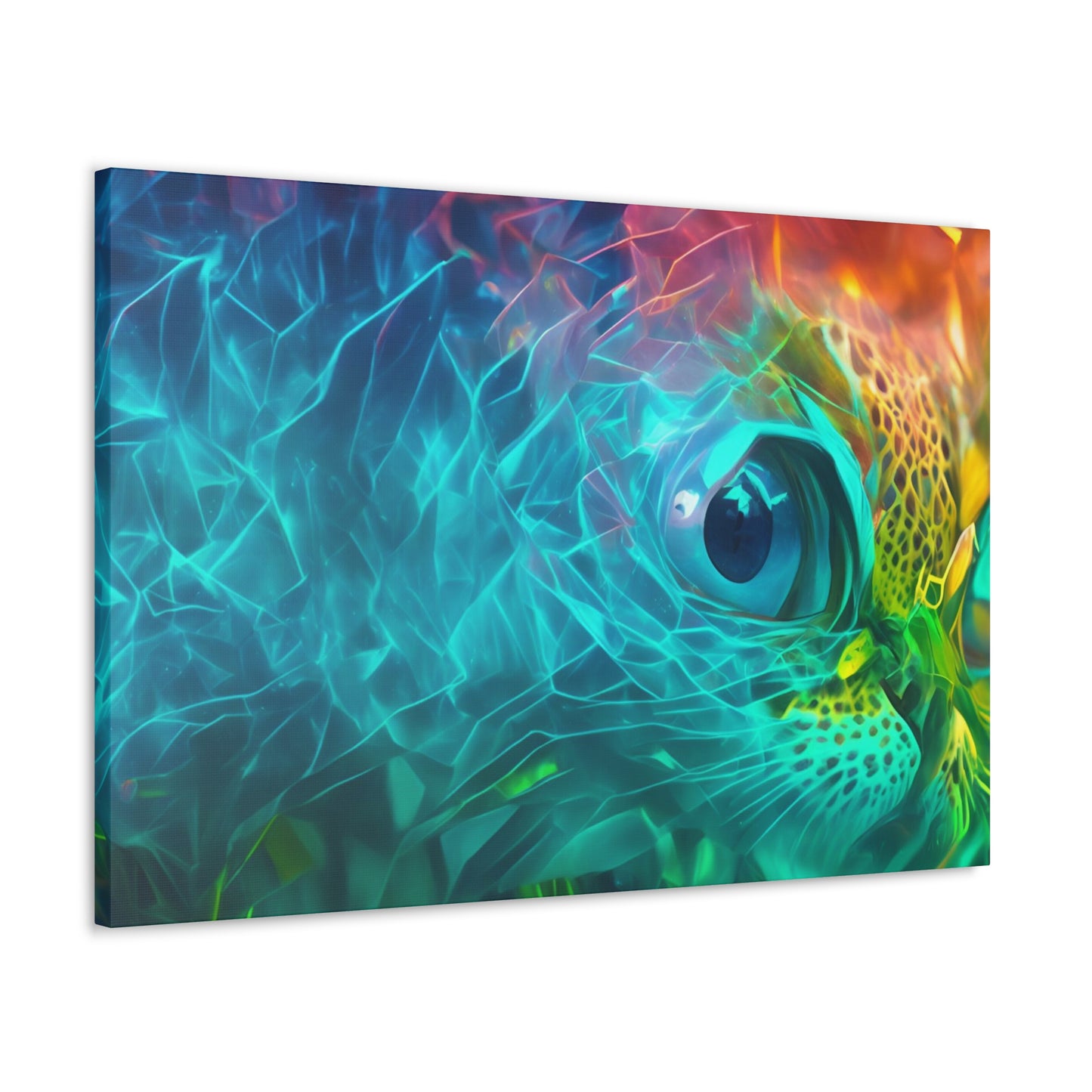 Rainbow wave stretched Canvas Gallery Wraps for the gameroom art gay gift for lgbtq lovers ally femme style art horizontal orientation v3