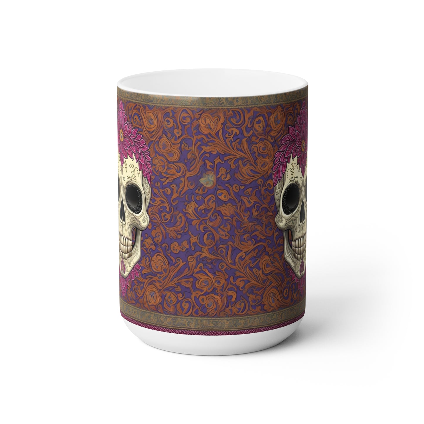 Sugar Skull Ceramic Mug 15oz v2