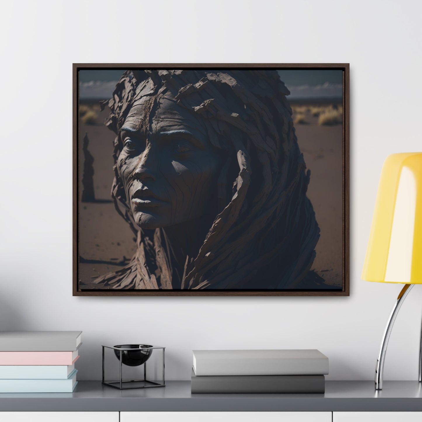 Rusted art Gallery Canvas Wrap artwork depicting a fresh start at life in a barren wasteland