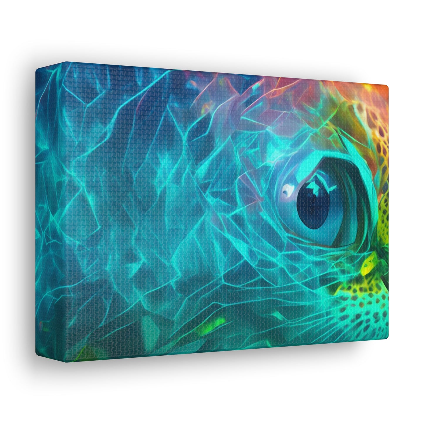 Rainbow wave stretched Canvas Gallery Wraps for the gameroom art gay gift for lgbtq lovers ally femme style art horizontal orientation v3