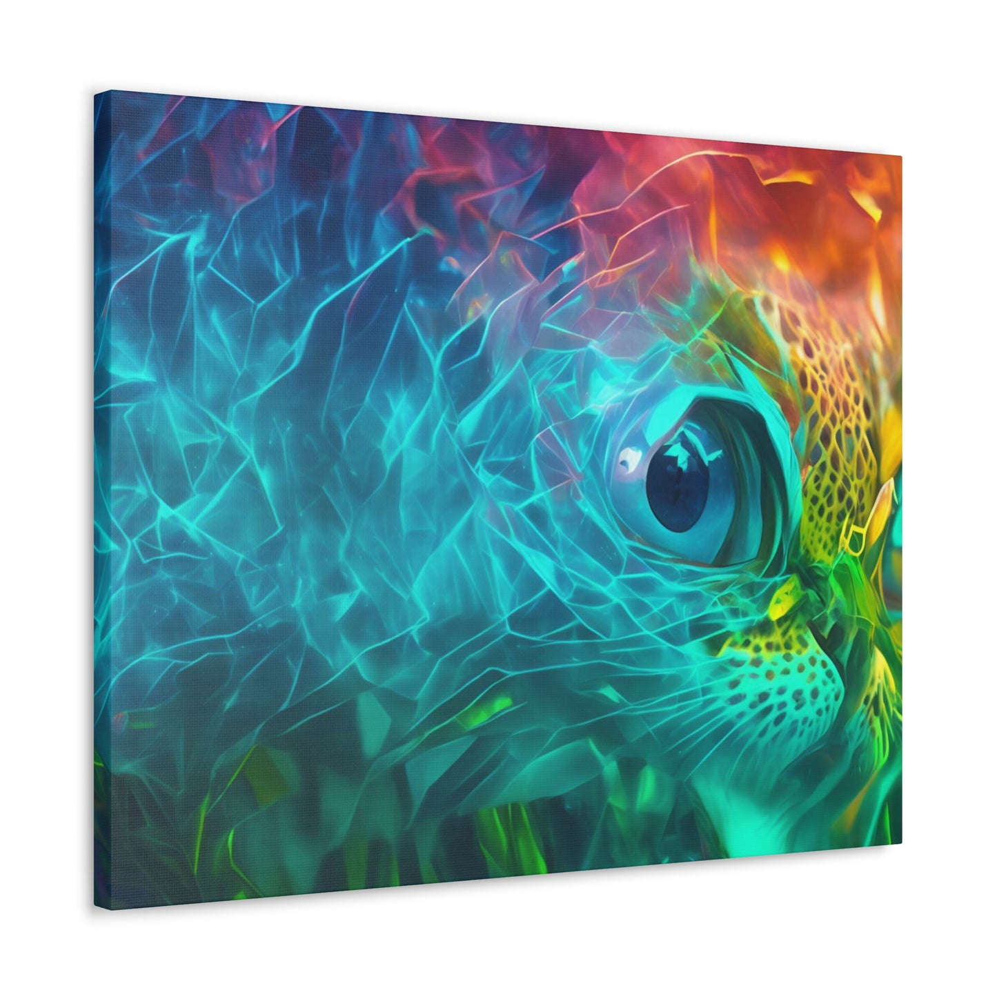 Rainbow wave stretched Canvas Gallery Wraps for the gameroom art gay gift for lgbtq lovers ally femme style art horizontal orientation v3