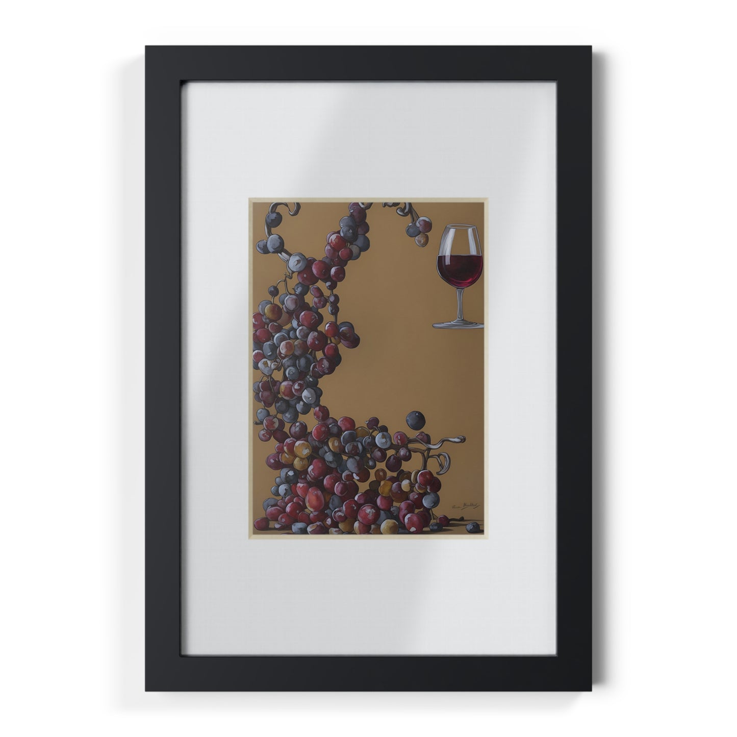 Wine framed art bar gift for mom black for the kitchen dining room poster v8