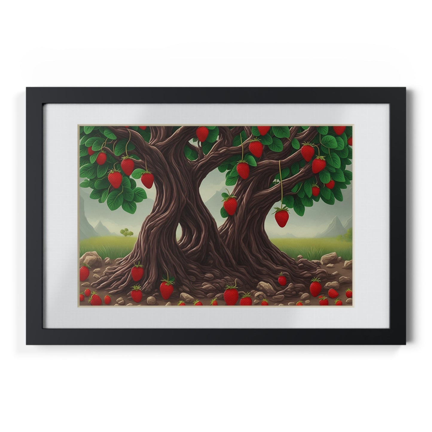 Strawberry Tree framed art kitchen gift restaurant or kitchen dining poster