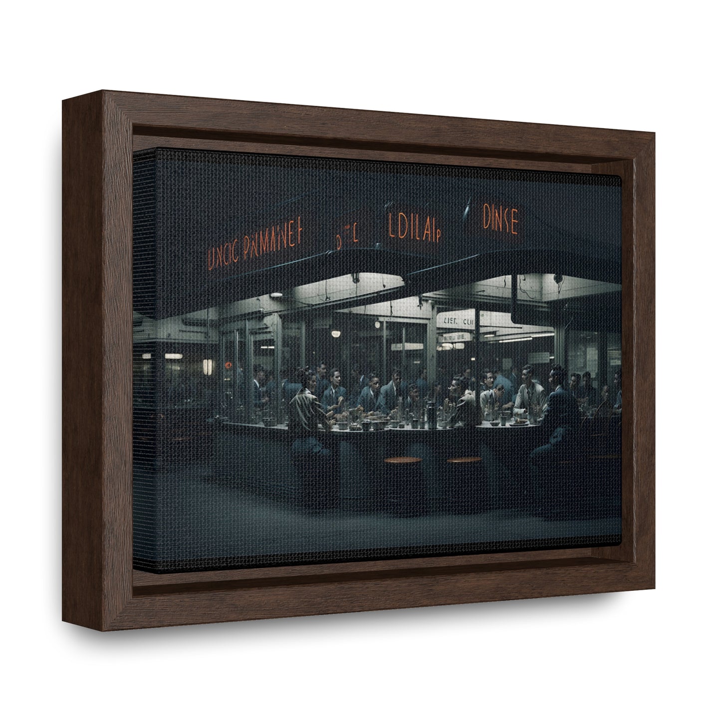 Drive-In Diner Dreams Nostalgic Dystopian Collection of Retro Wall Art Gallery Canvas Wraps Horizontal Frame v4/6