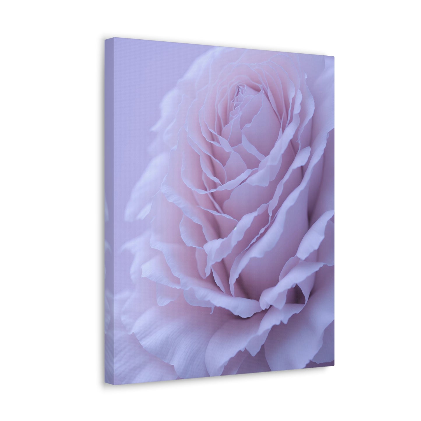 Soft Art White Flower canvas wrap around Soft pink and white print for a soft clean home decor Soft floral art canvas print for the bathroom