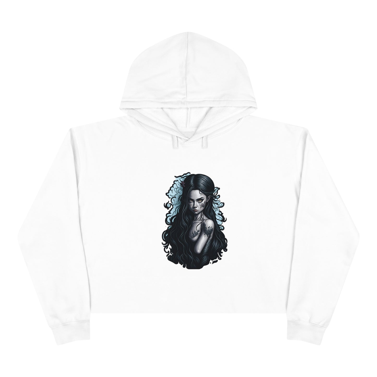 Dark Alice Crop Hoodie for Goth alice in wonderland fans Gothic wonderland alternative alice in alternative wonderland v4