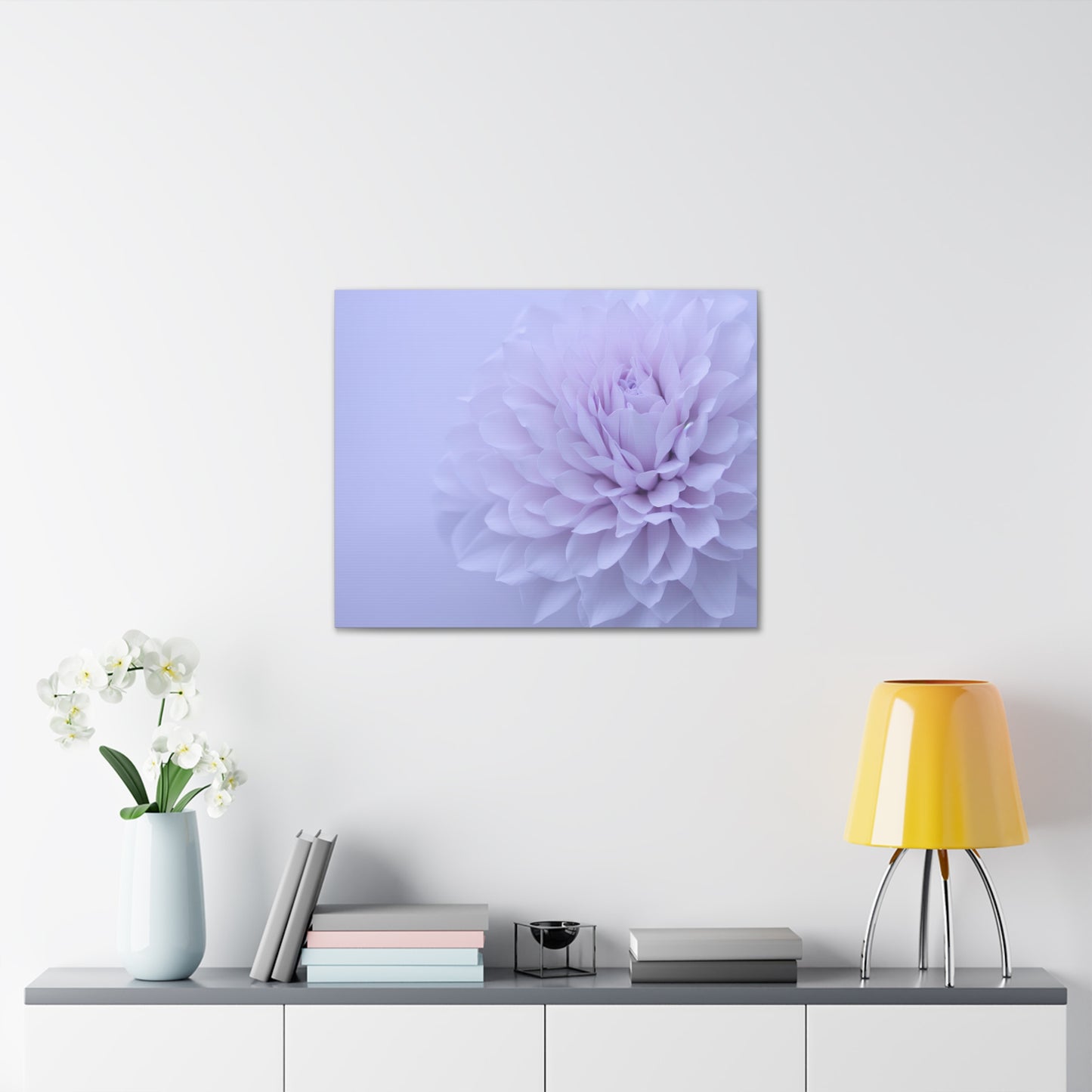 Soft Art White Flower canvas wrap around Soft pink and white print for a soft clean home decor Soft floral art canvas print for the bathroom