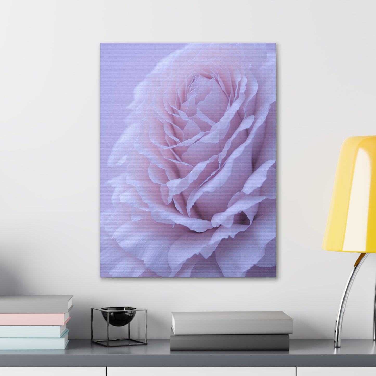 Soft Art White Flower canvas wrap around Soft pink and white print for a soft clean home decor Soft floral art canvas print for the bathroom