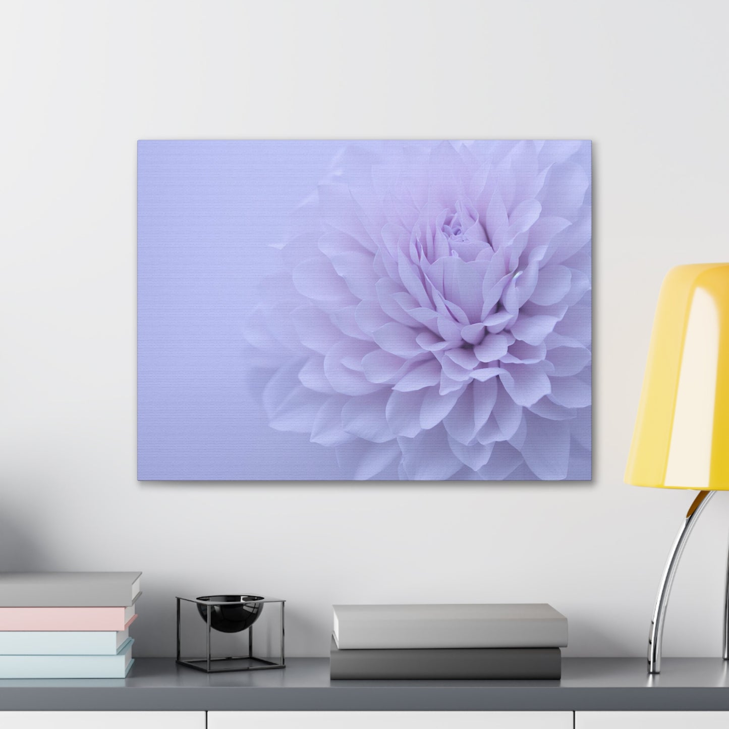 Soft Art White Flower canvas wrap around Soft pink and white print for a soft clean home decor Soft floral art canvas print for the bathroom