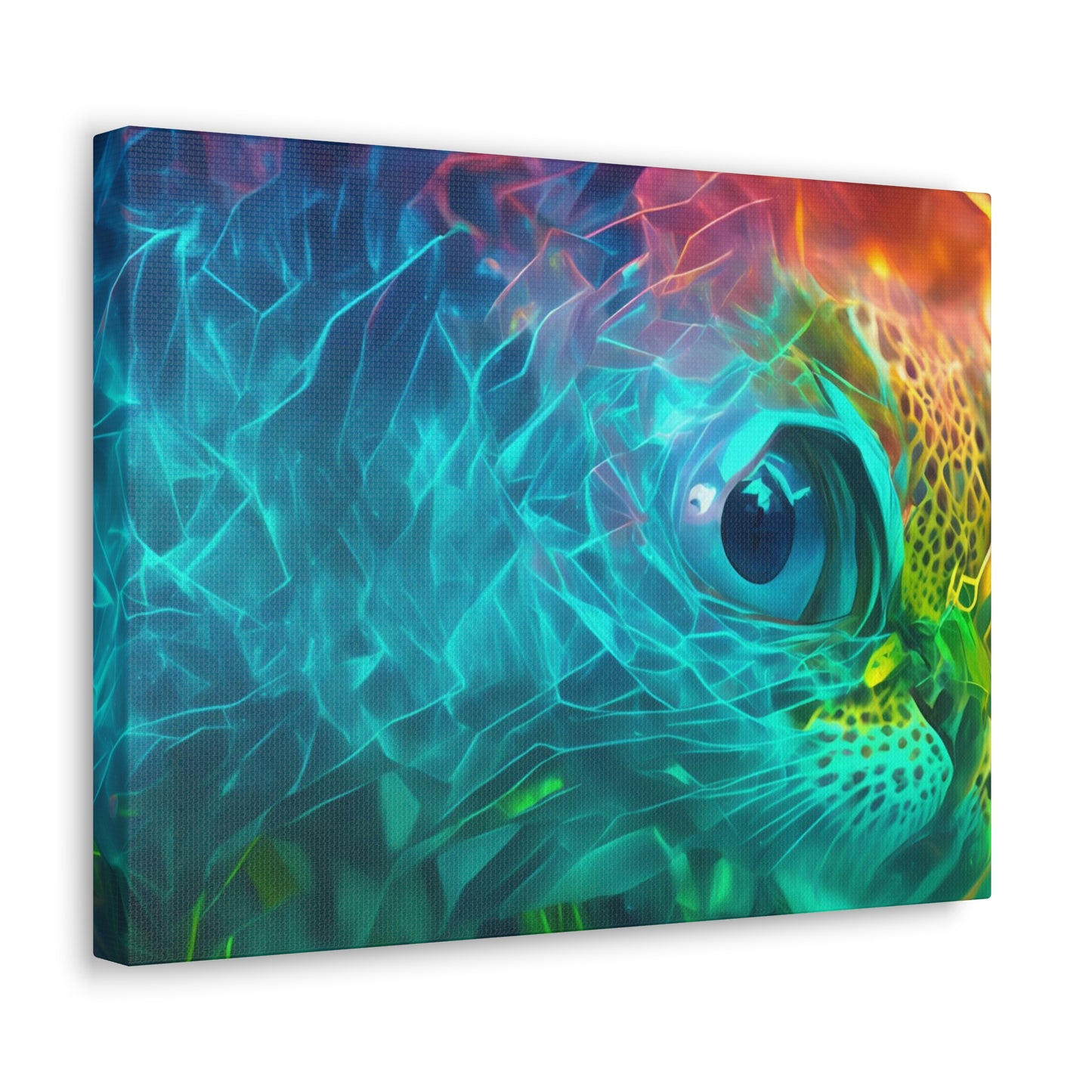 Rainbow wave stretched Canvas Gallery Wraps for the gameroom art gay gift for lgbtq lovers ally femme style art horizontal orientation v3