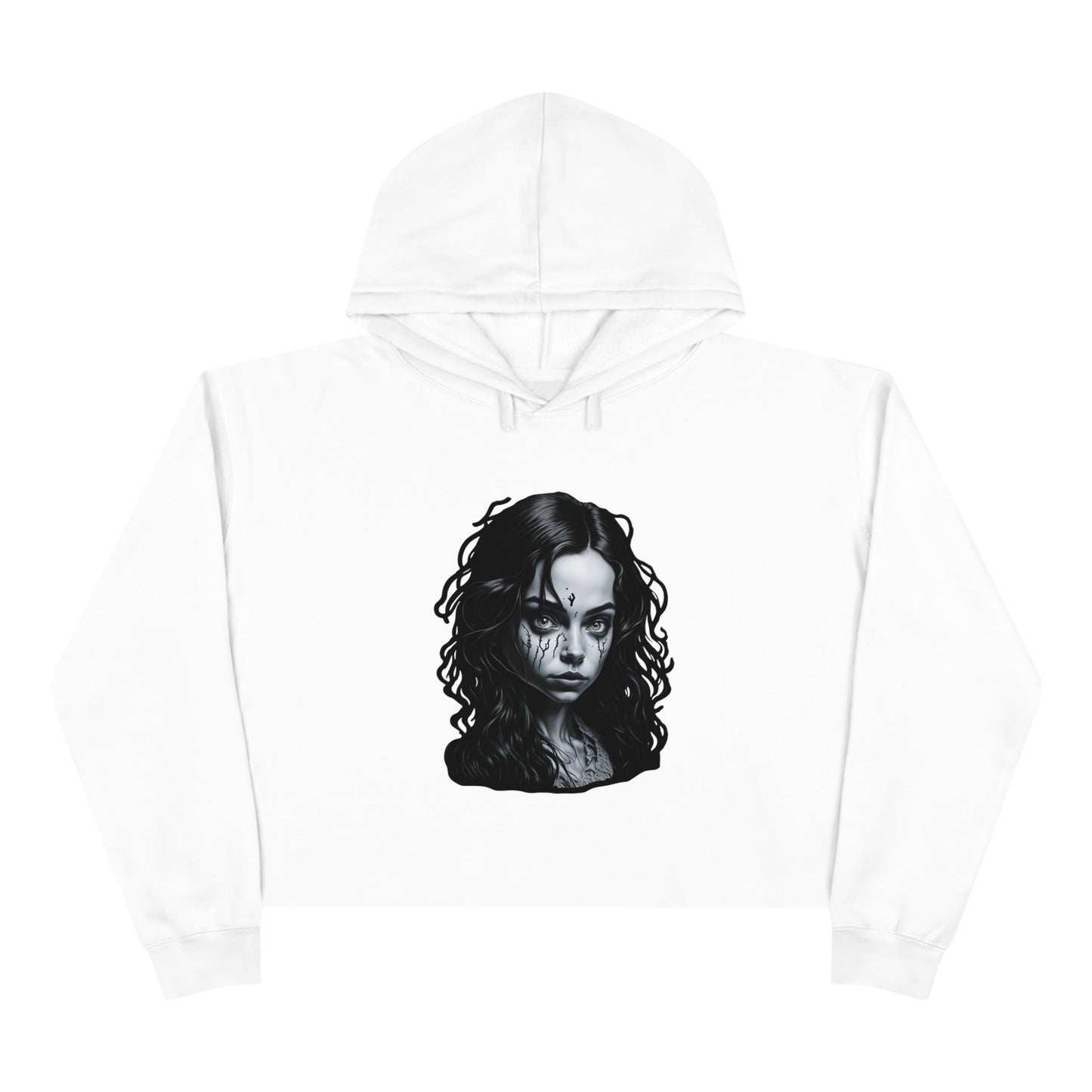 Dark Alice Crop Hoodie for Goth alice in wonderland fans Gothic wonderland alternative alice in alternative wonderland v16