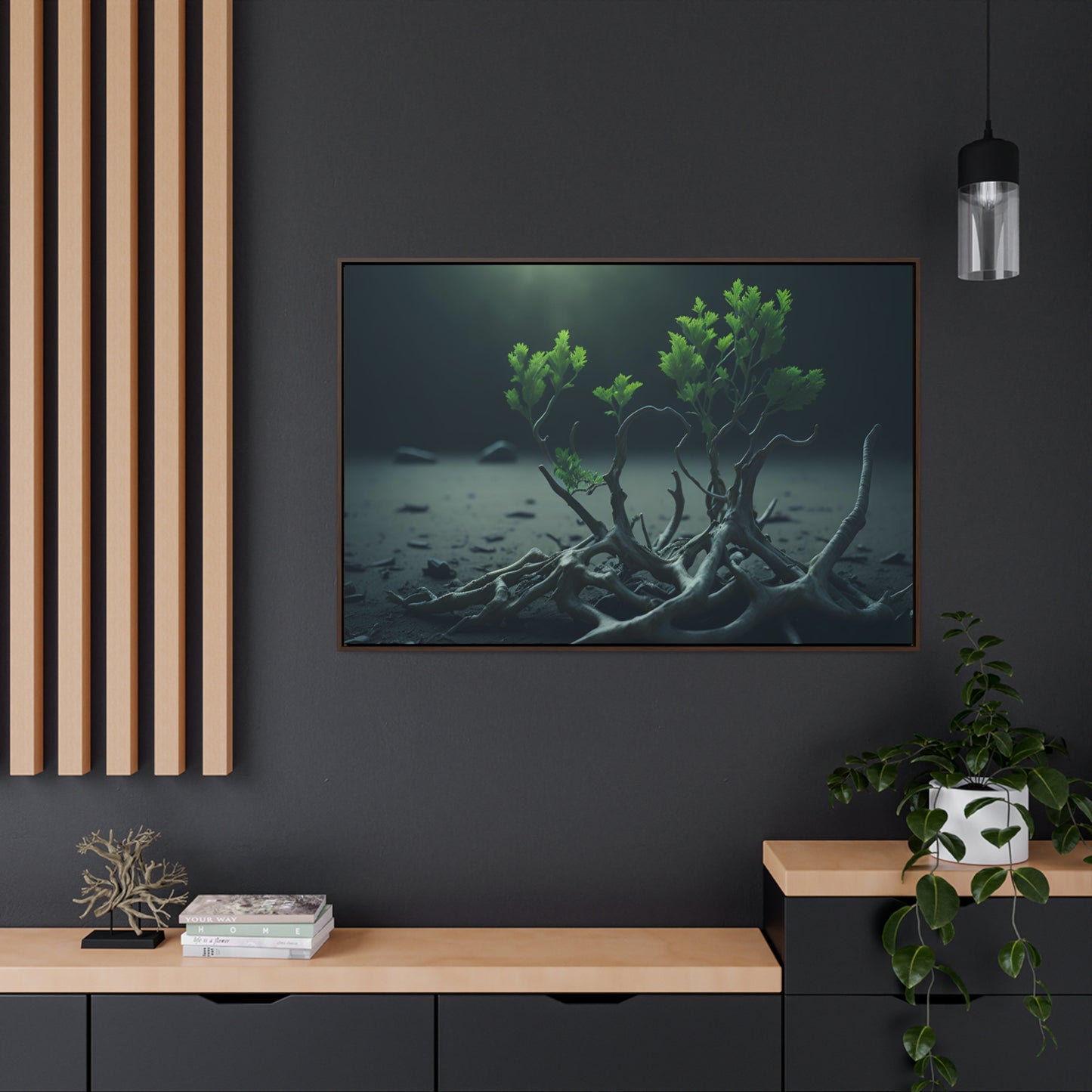 New life Gallery Canvas Wrap artwork depicting a fresh start at life in a barren wasteland