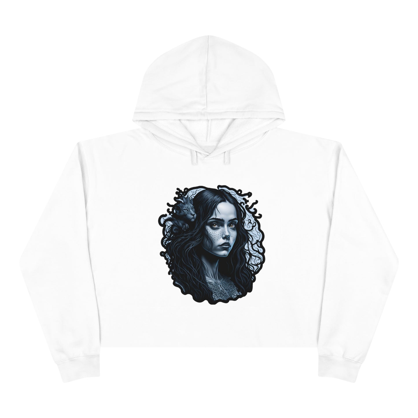 Dark Alice Crop Hoodie for Goth alice in wonderland fans Gothic wonderland alternative alice in alternative wonderland v10