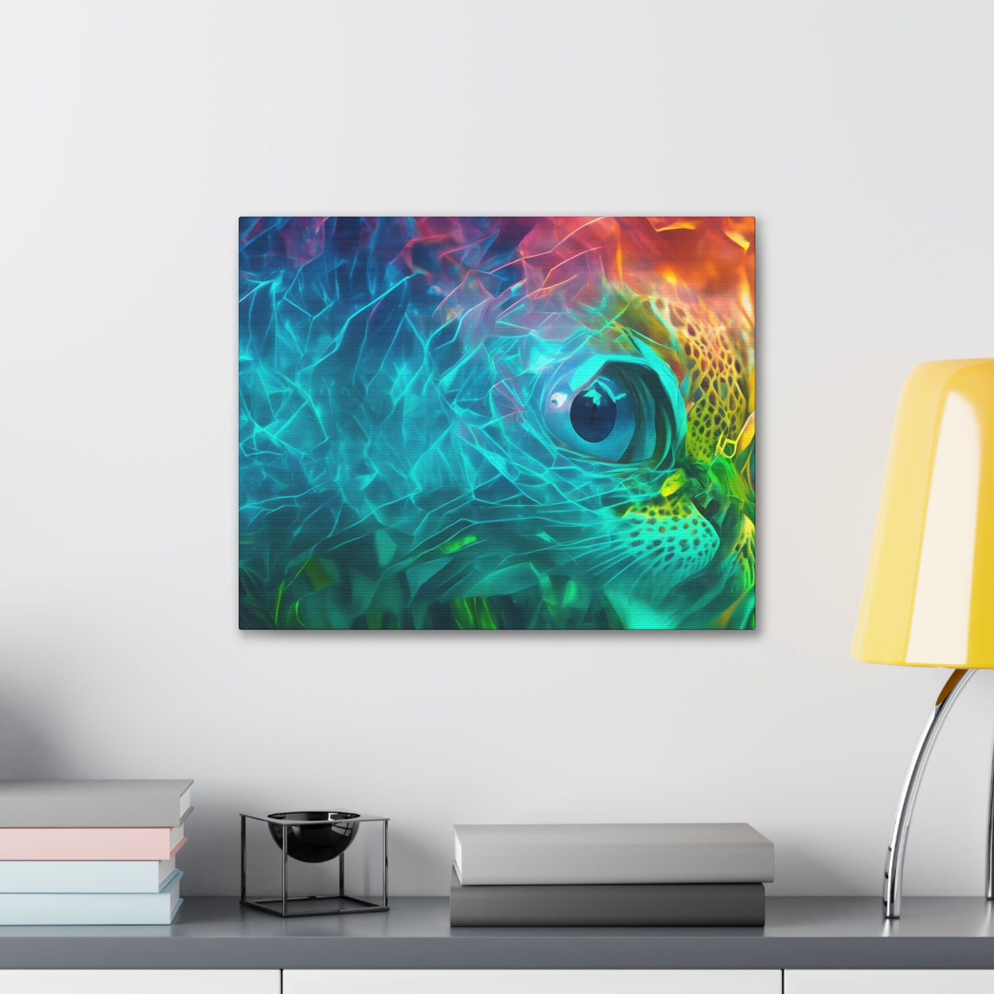 Rainbow wave stretched Canvas Gallery Wraps for the gameroom art gay gift for lgbtq lovers ally femme style art horizontal orientation v3