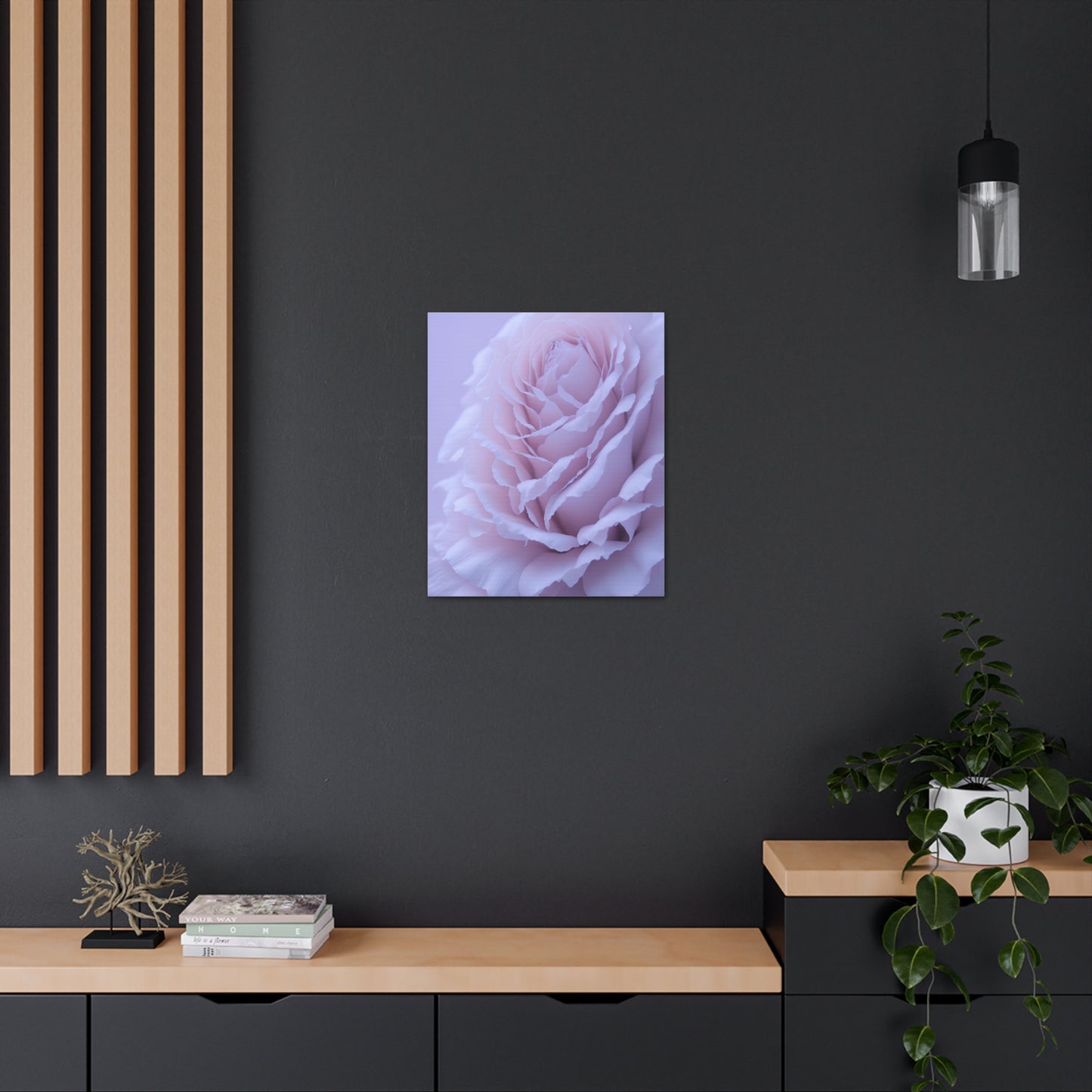 Soft Art White Flower canvas wrap around Soft pink and white print for a soft clean home decor Soft floral art canvas print for the bathroom