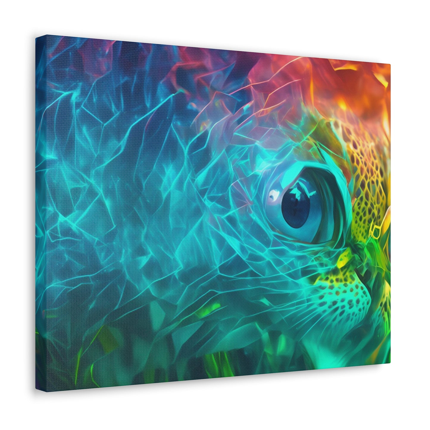 Rainbow wave stretched Canvas Gallery Wraps for the gameroom art gay gift for lgbtq lovers ally femme style art horizontal orientation v3