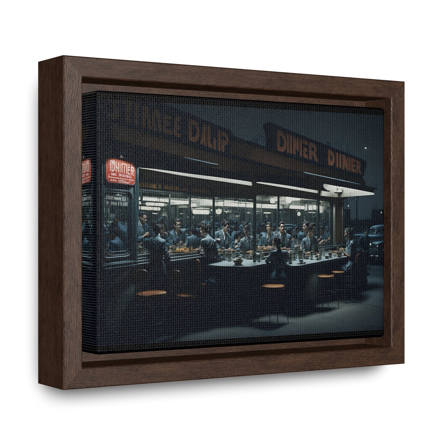 Drive-In Diner Dreams Nostalgic Dystopian Collection of Retro Wall Art Gallery Canvas Wraps Horizontal Frame v2/6