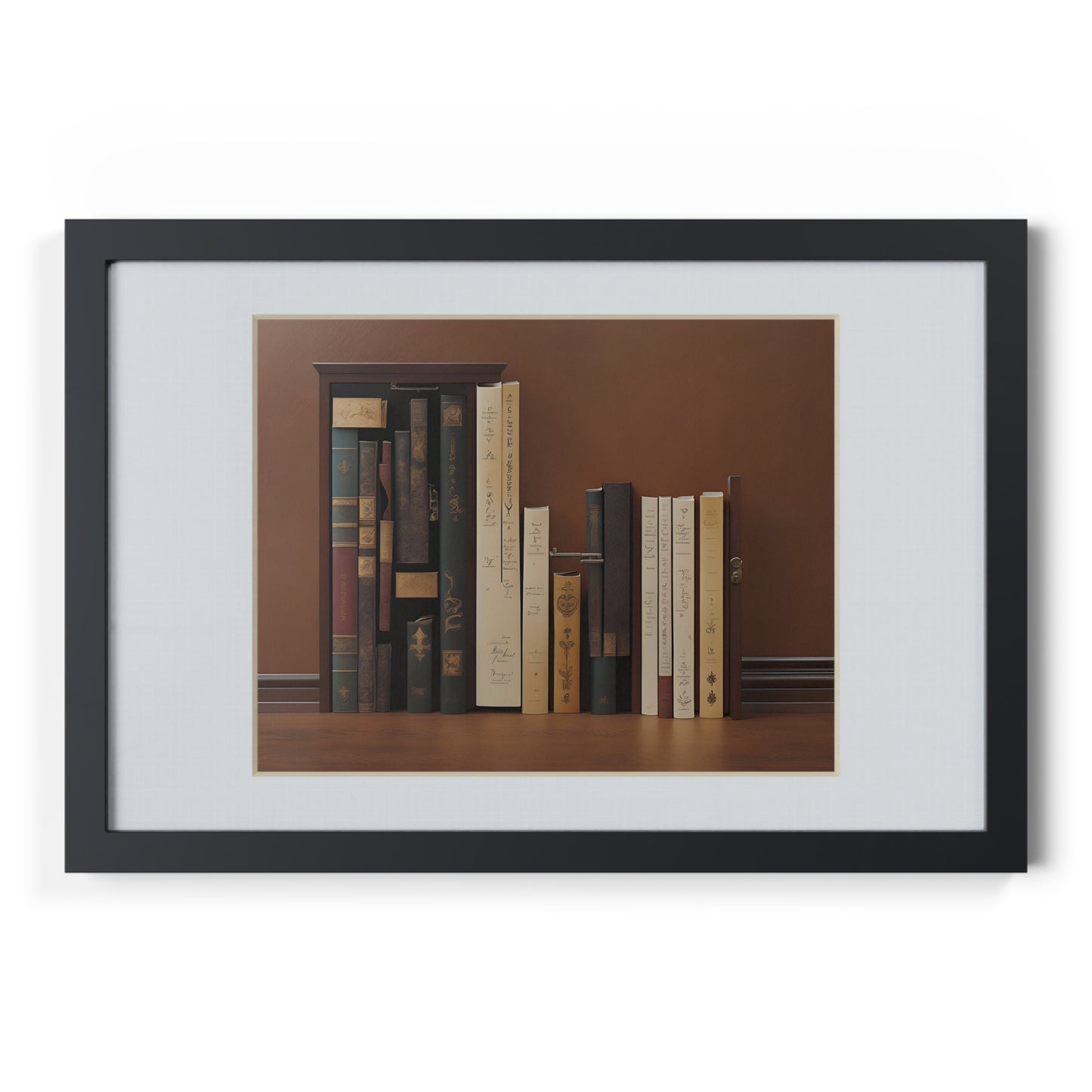 Unhidden door framed art library bookshelf studio study office poster teacher v2