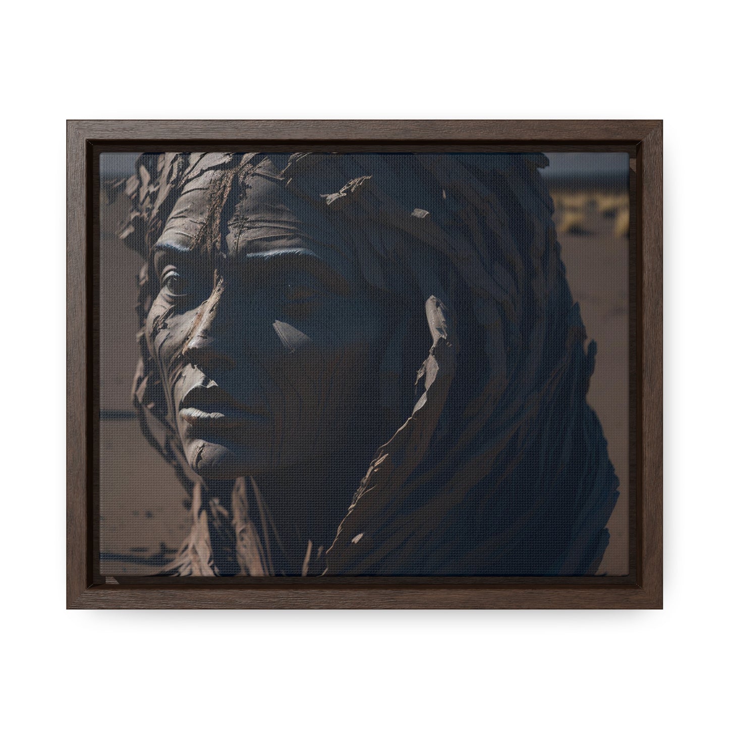 Rusted art Gallery Canvas Wrap artwork depicting a fresh start at life in a barren wasteland