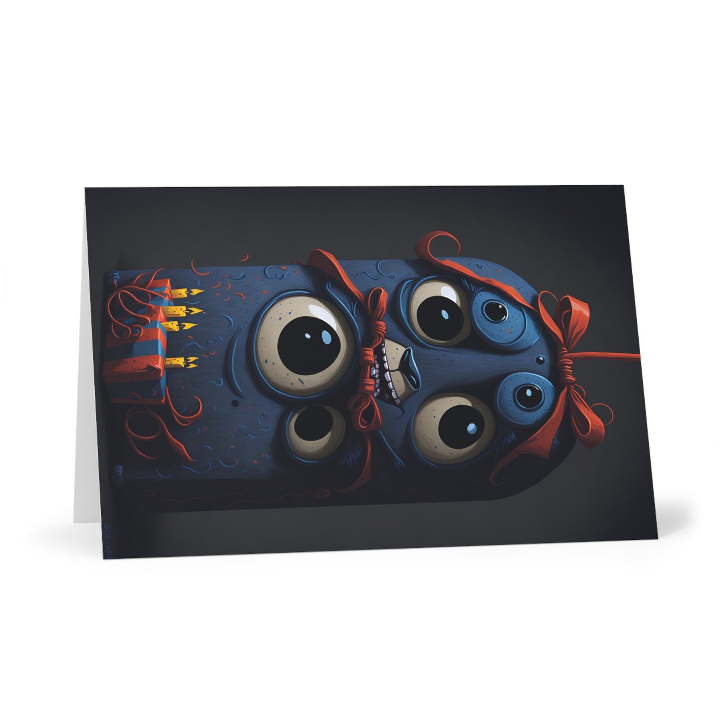 Happy Birthday Monster Greeting Cards (7 pcs) Design 13 of 15