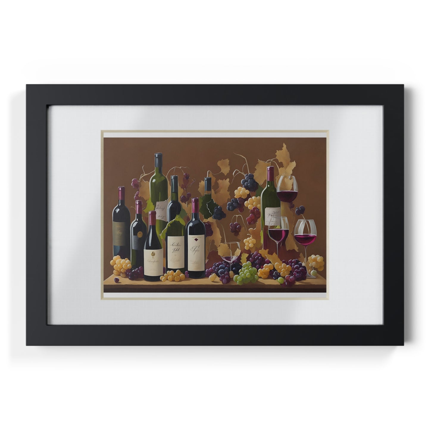 Wine framed art bar gift for mom black for the kitchen dining room poster v2