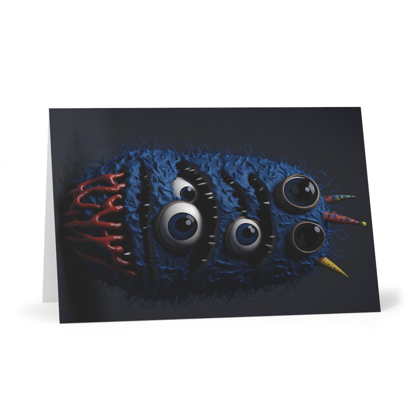 Happy Birthday Monster Greeting Cards (7 pcs) Design 4 of 15