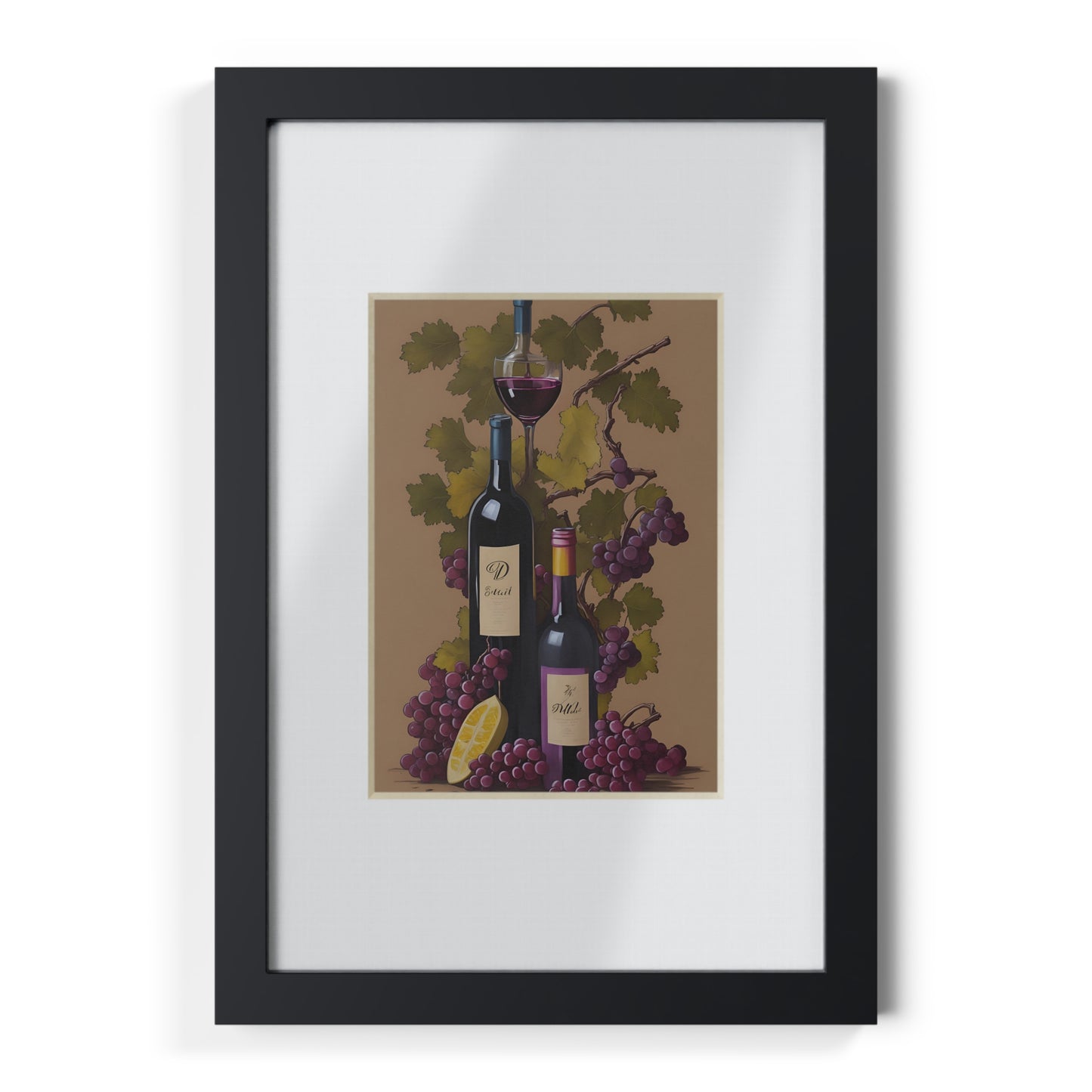 Wine framed art bar gift for mom black for the kitchen dining room poster v1