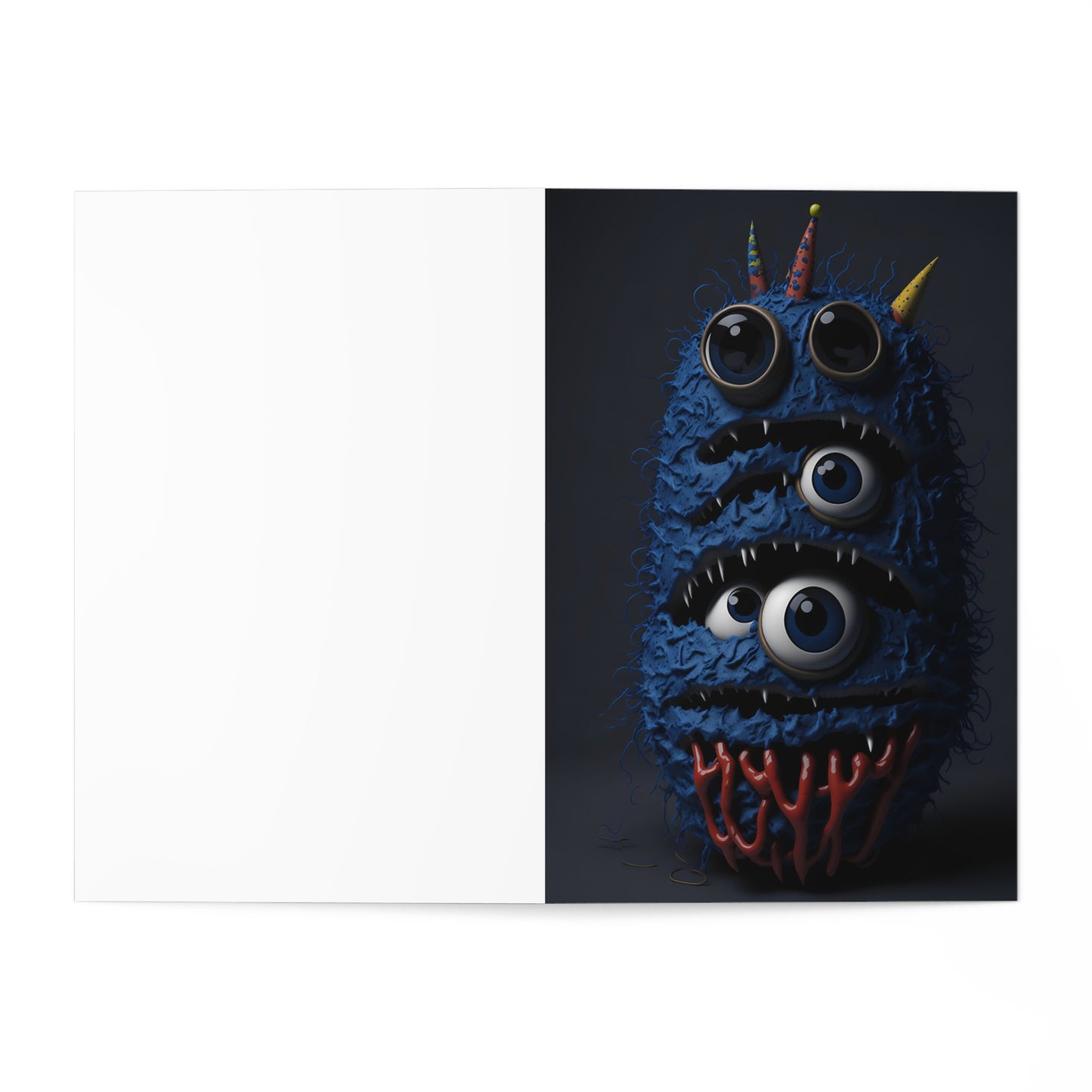 Happy Birthday Monster Greeting Cards (7 pcs) Design 4 of 15