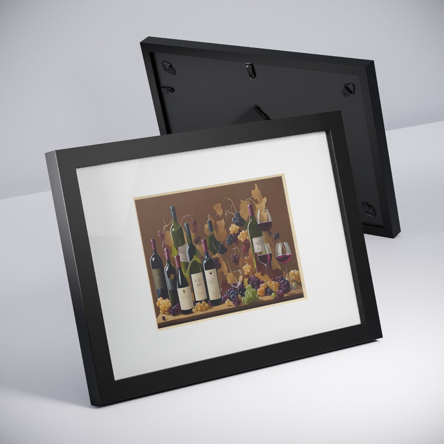 Wine framed art bar gift for mom black for the kitchen dining room poster v2