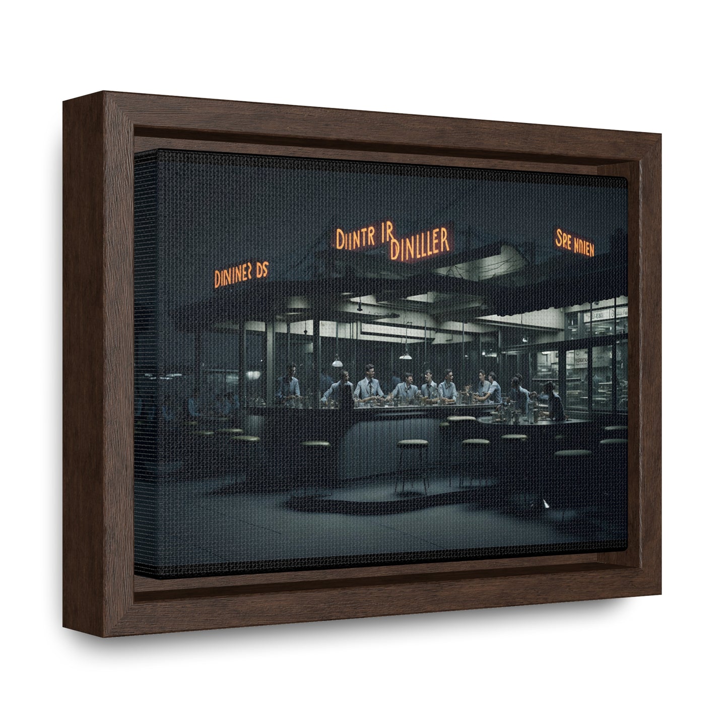 Drive-In Diner Dreams Nostalgic Dystopian Collection of Retro Wall Art Gallery Canvas Wraps Horizontal Frame v3/6