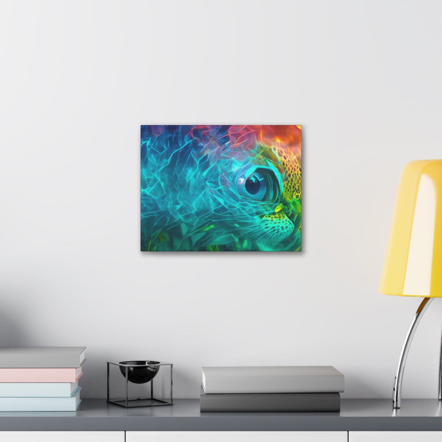 Rainbow wave stretched Canvas Gallery Wraps for the gameroom art gay gift for lgbtq lovers ally femme style art horizontal orientation v3