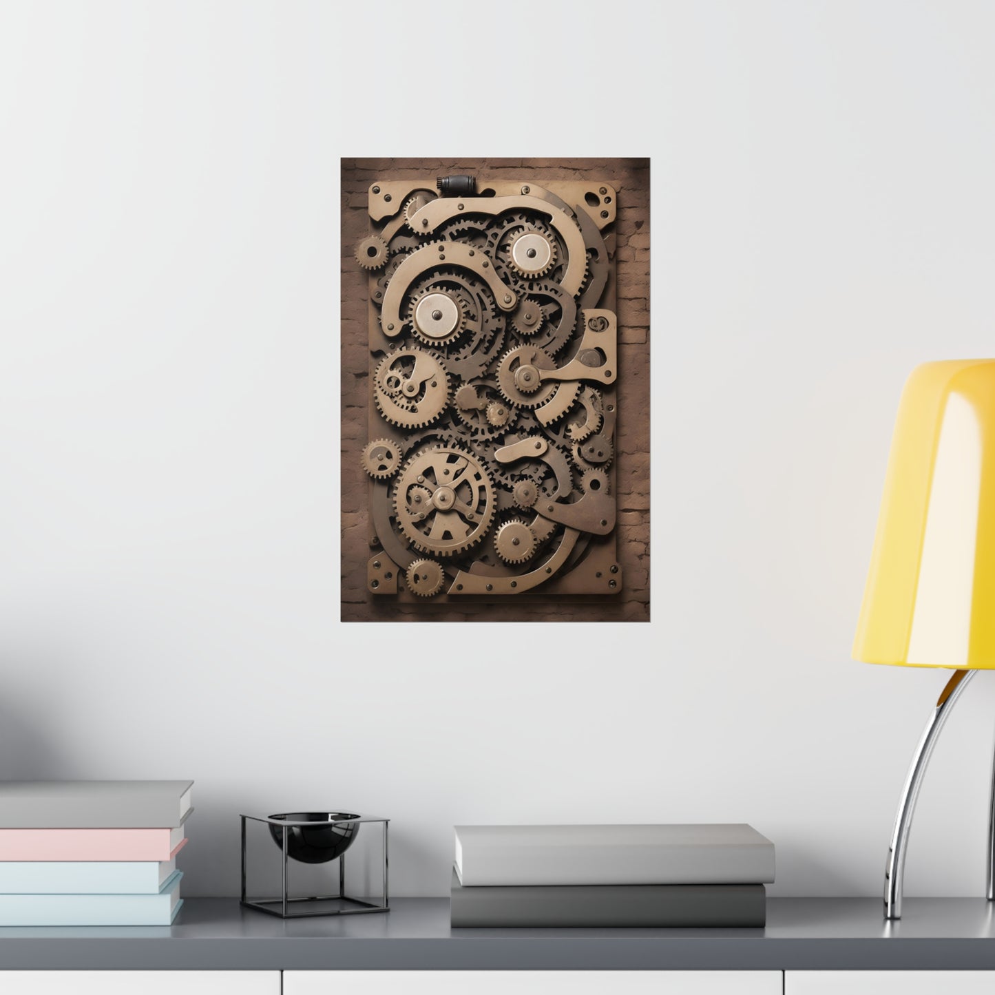 Steampunk Sign hanging poster Premium Matte Vertical Posters for the man cave library bar art garage v1