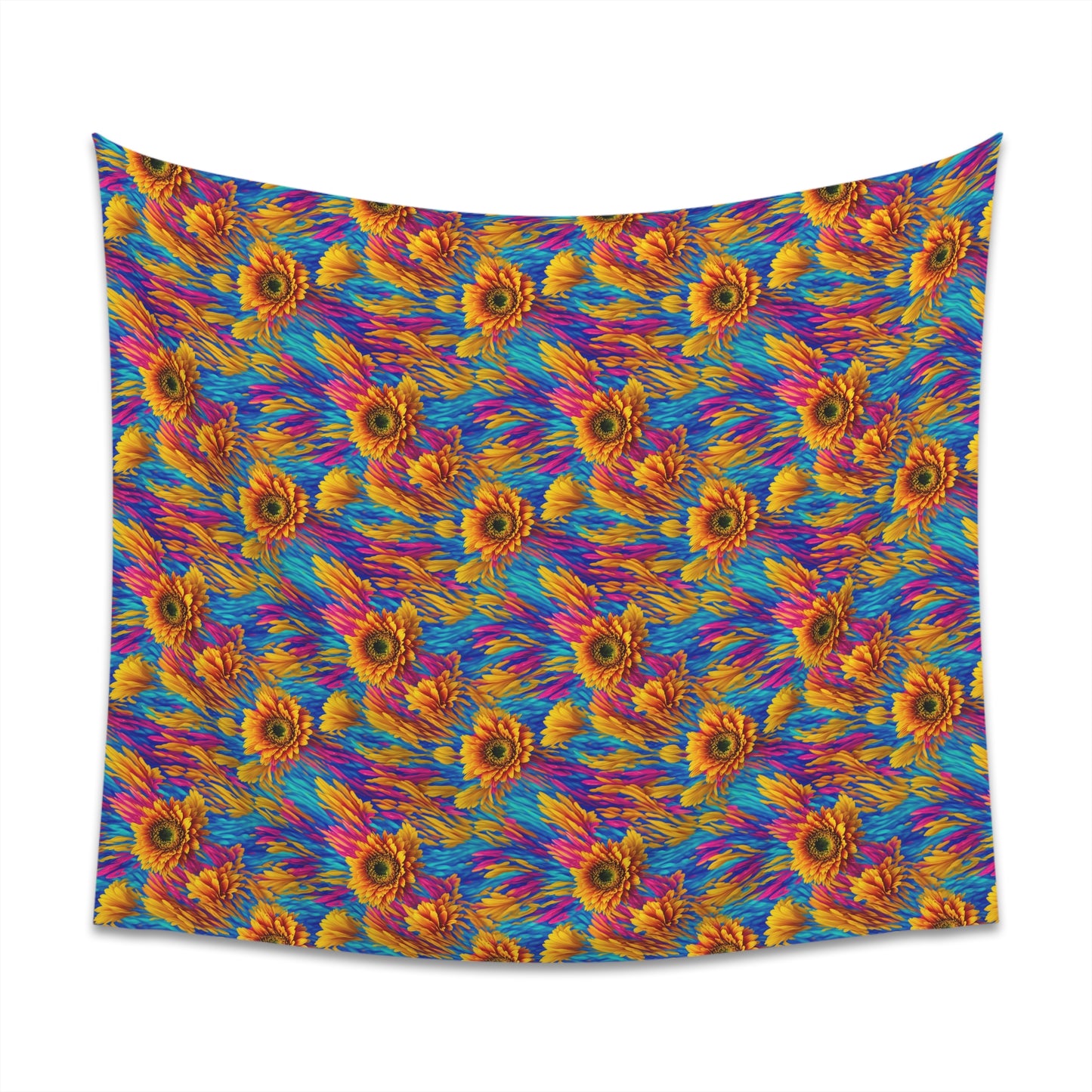 Rainbow Flower Tapestry for the wall for pride and celebrating inclusiveness lgbtq ally wall art gay wall art up to 100 inches show pride v2