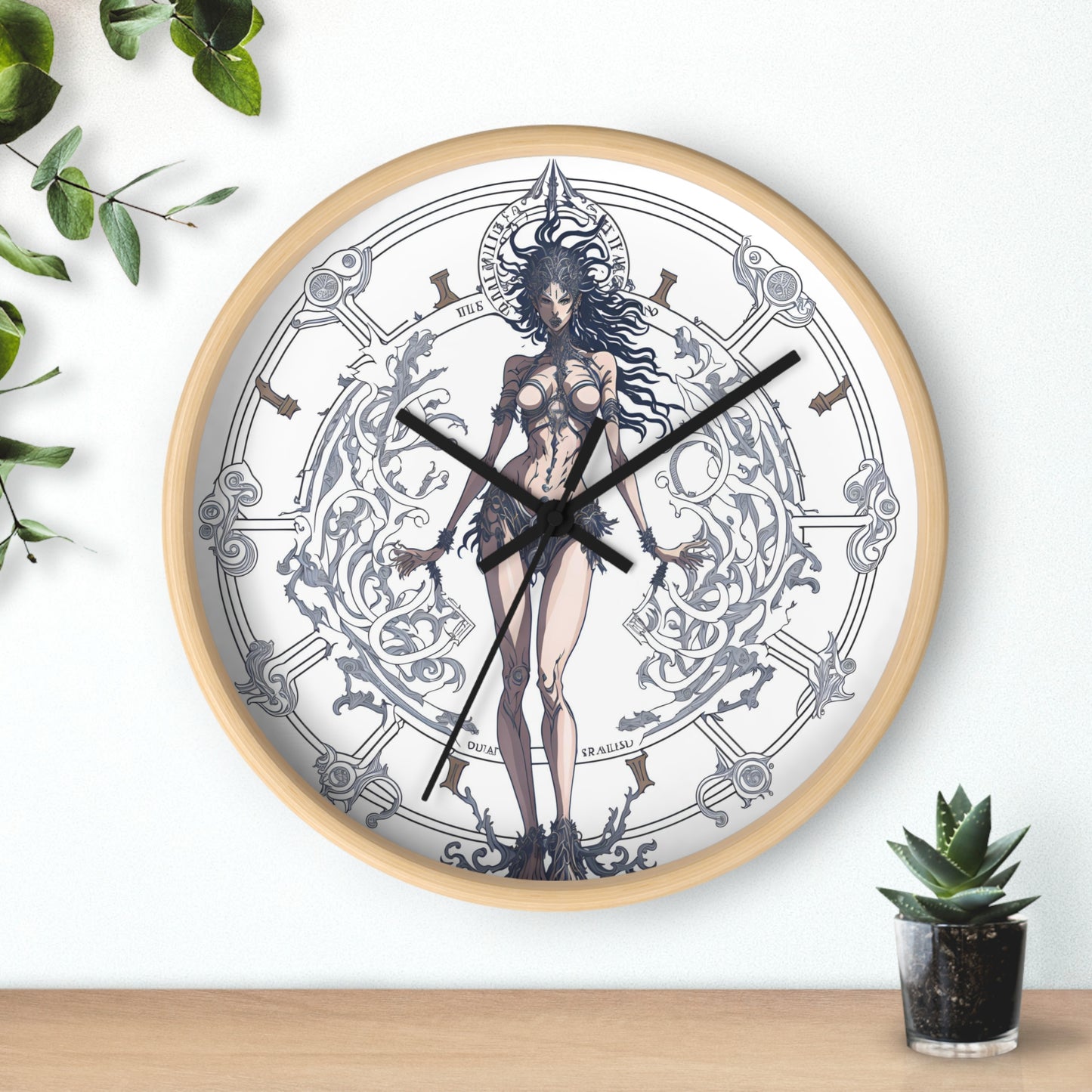 Celestial Goddess Wall Clock design 2 celestial goddess Analog Wall Clock design for those fantasy lovers the library