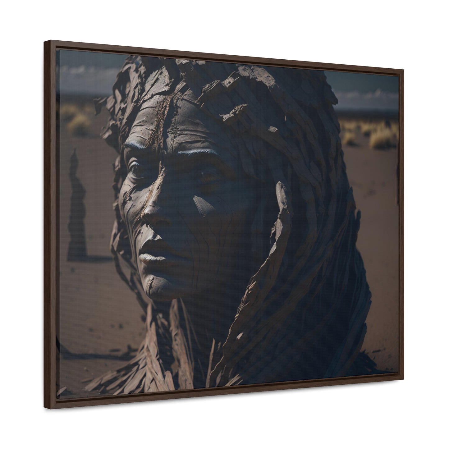 Rusted art Gallery Canvas Wrap artwork depicting a fresh start at life in a barren wasteland