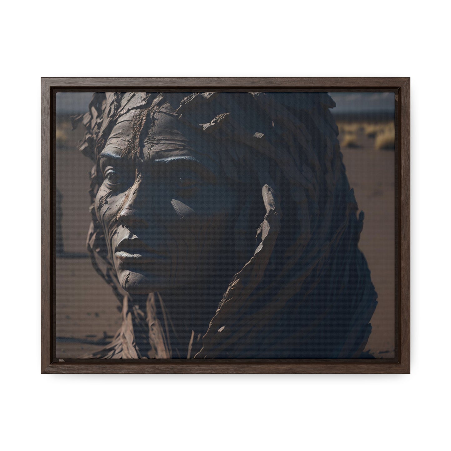 Rusted art Gallery Canvas Wrap artwork depicting a fresh start at life in a barren wasteland