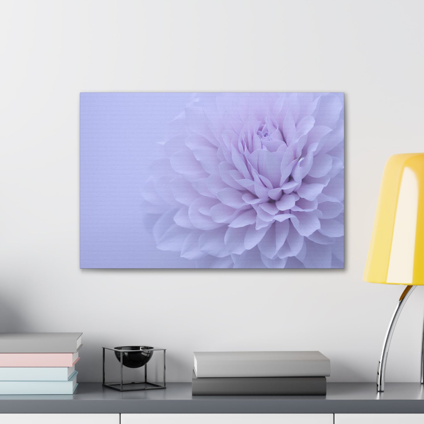 Soft Art White Flower canvas wrap around Soft pink and white print for a soft clean home decor Soft floral art canvas print for the bathroom