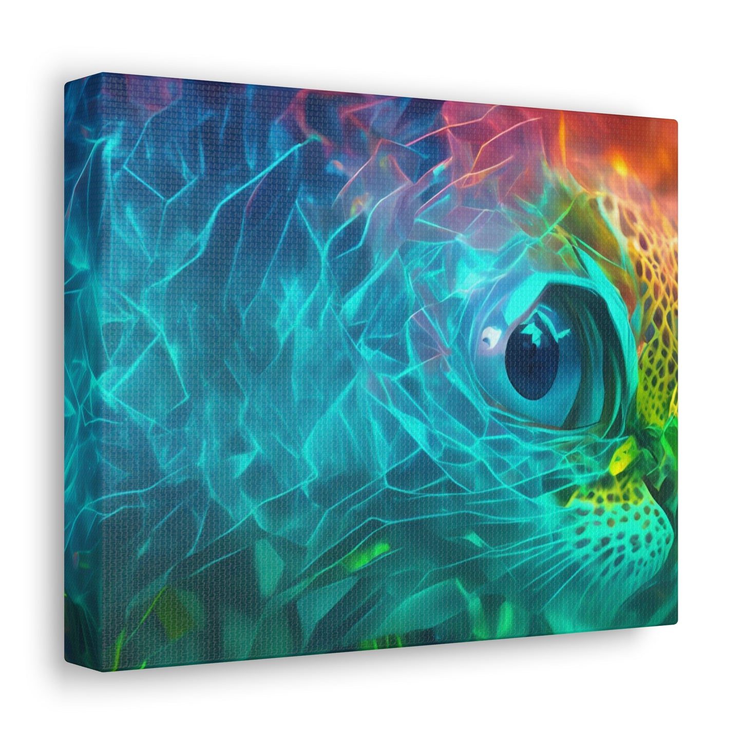 Rainbow wave stretched Canvas Gallery Wraps for the gameroom art gay gift for lgbtq lovers ally femme style art horizontal orientation v3