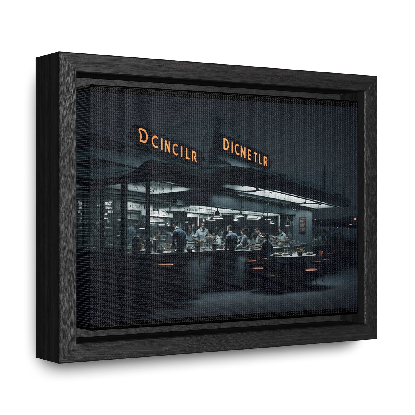 Drive-In Diner Dreams Nostalgic Dystopian Collection of Retro Wall Art Gallery Canvas Wraps Horizontal Frame v1/6