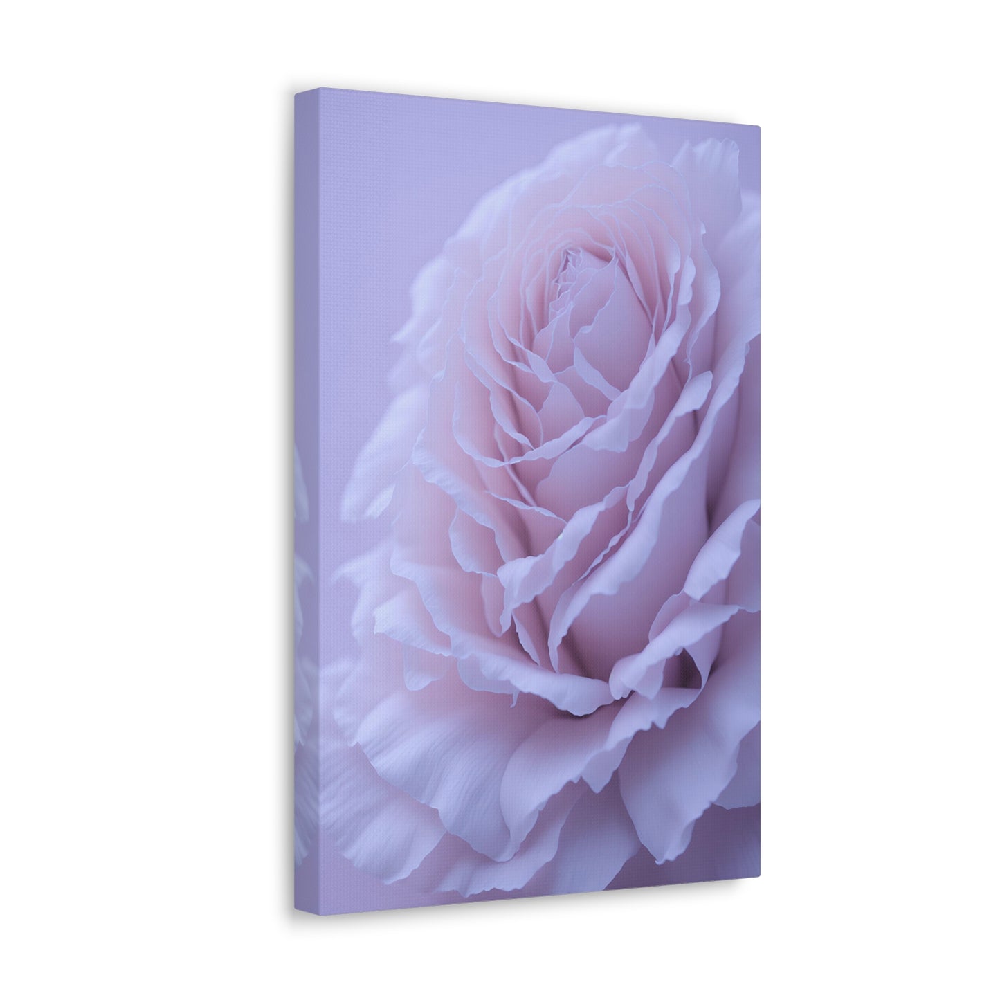 Soft Art White Flower canvas wrap around Soft pink and white print for a soft clean home decor Soft floral art canvas print for the bathroom