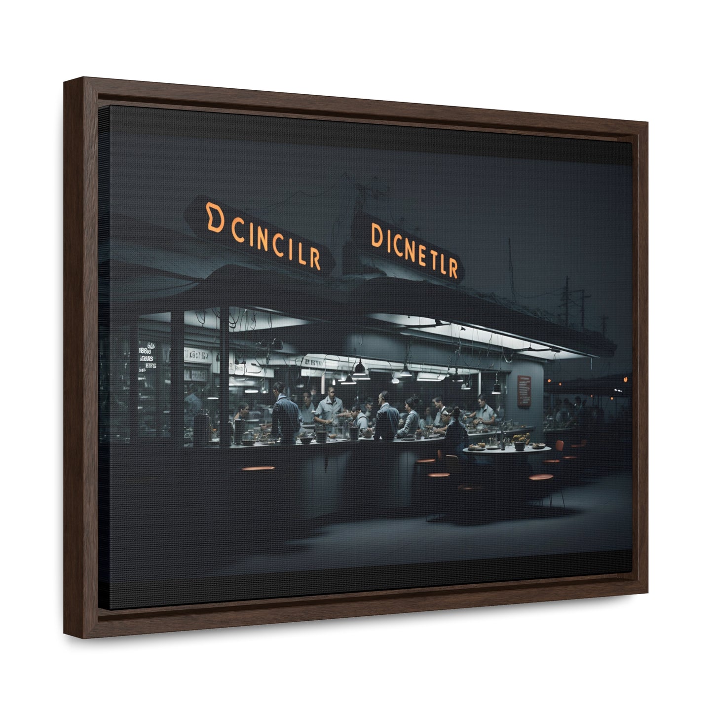 Drive-In Diner Dreams Nostalgic Dystopian Collection of Retro Wall Art Gallery Canvas Wraps Horizontal Frame v1/6