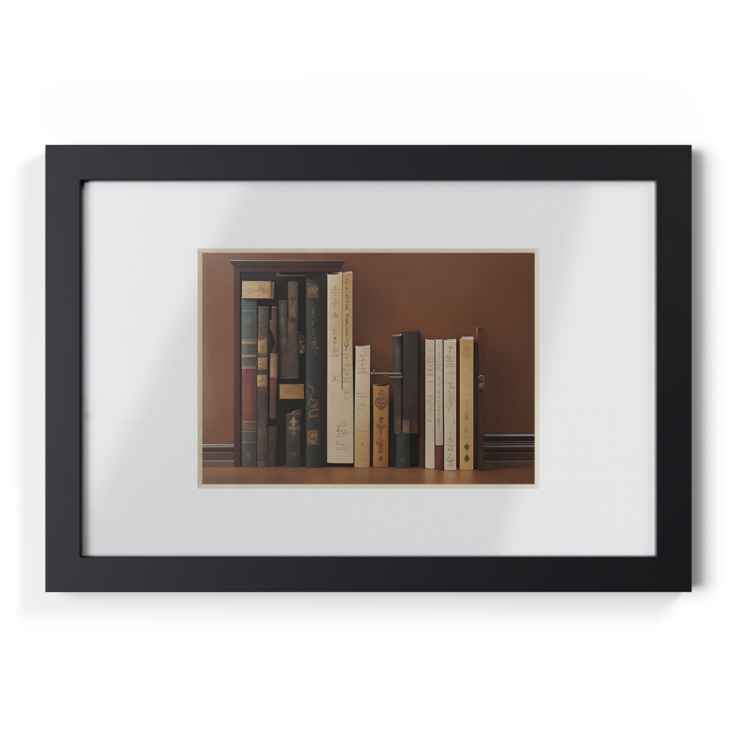 Unhidden door framed art library bookshelf studio study office poster teacher v2