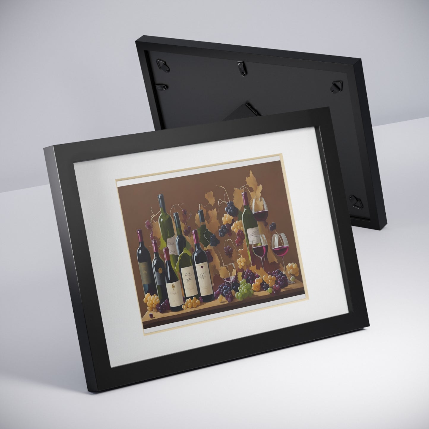 Wine framed art bar gift for mom black for the kitchen dining room poster v2