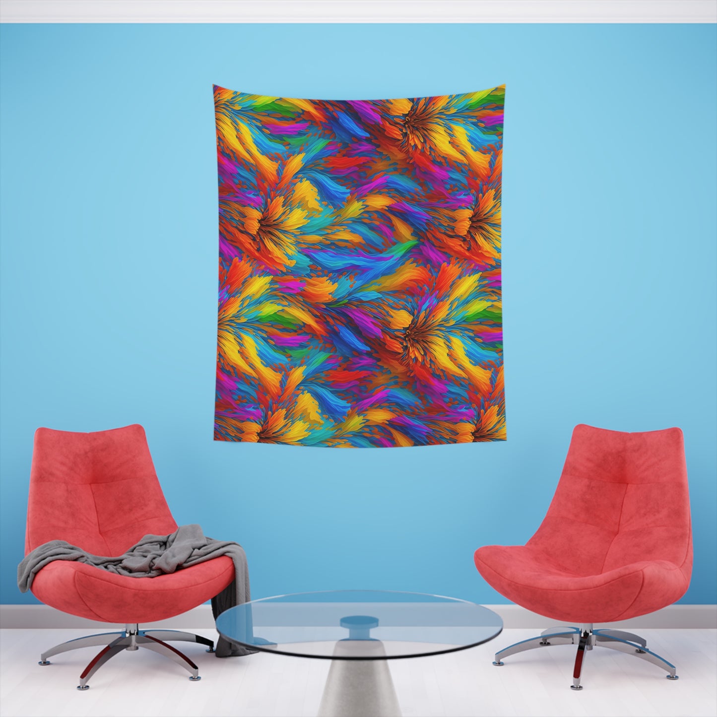 Rainbow Flower Tapestry for the wall for pride and celebrating inclusiveness lgbtq ally wall art gay wall art up to 100 inches show pride