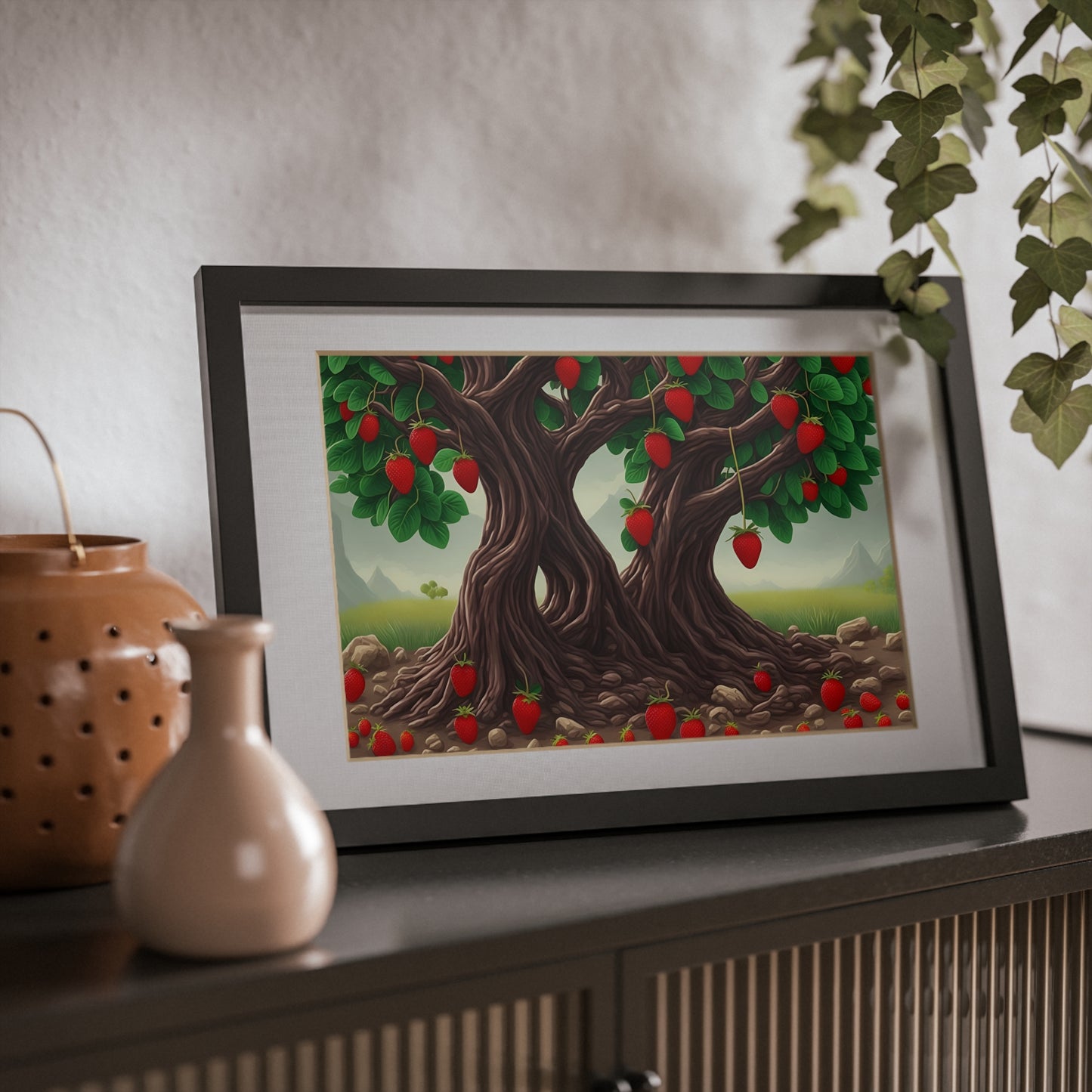 Strawberry Tree framed art kitchen gift restaurant or kitchen dining poster