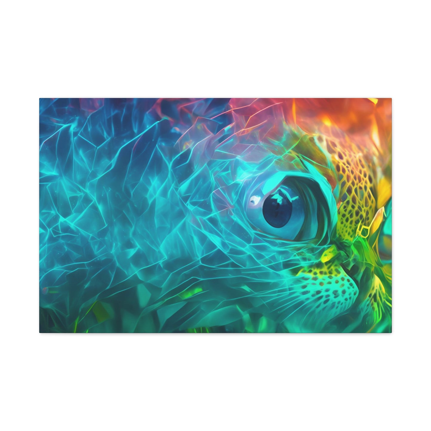 Rainbow wave stretched Canvas Gallery Wraps for the gameroom art gay gift for lgbtq lovers ally femme style art horizontal orientation v3