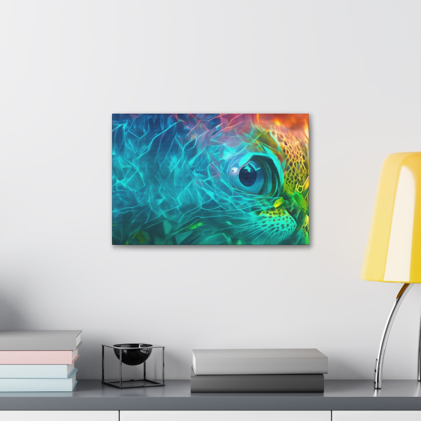 Rainbow wave stretched Canvas Gallery Wraps for the gameroom art gay gift for lgbtq lovers ally femme style art horizontal orientation v3