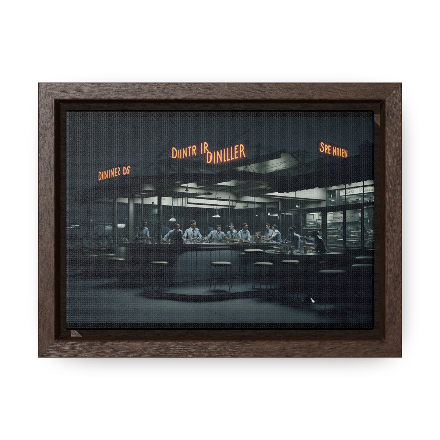 Drive-In Diner Dreams Nostalgic Dystopian Collection of Retro Wall Art Gallery Canvas Wraps Horizontal Frame v3/6